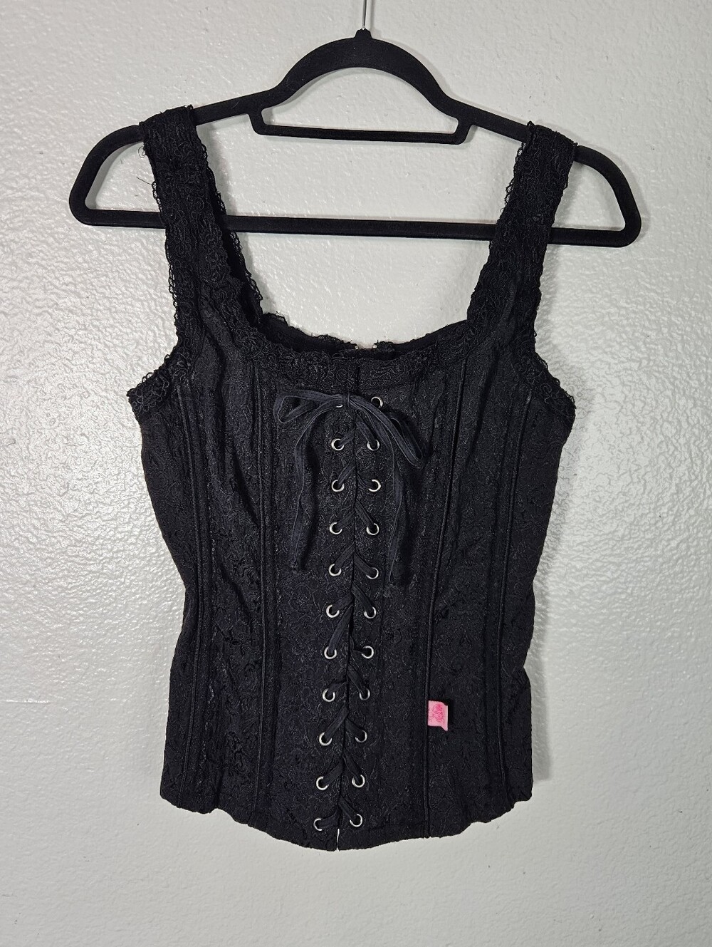 Tripp NYC Black Lace Corset Size M